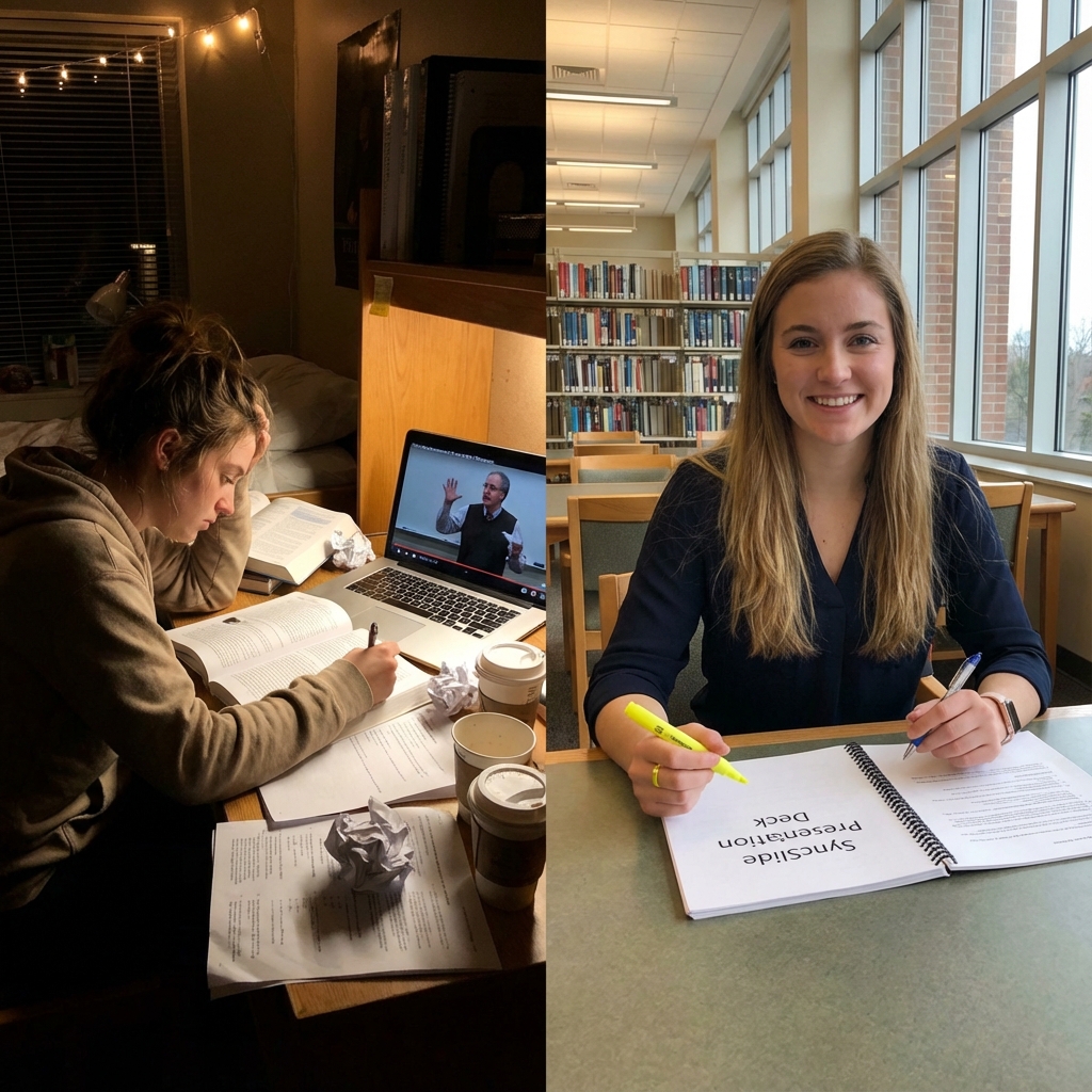 Student studying efficiently